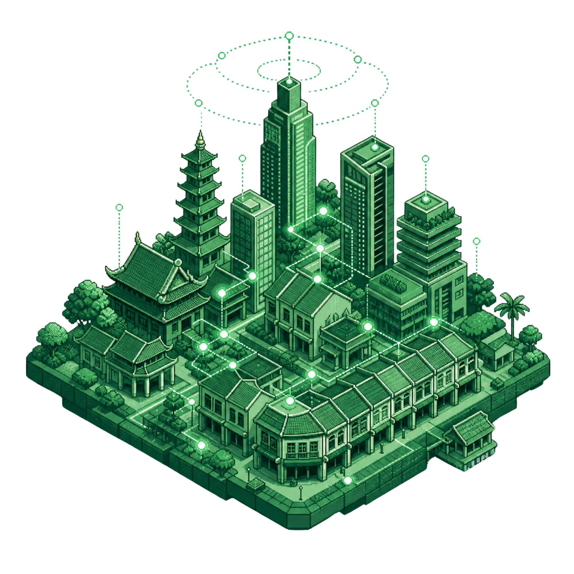 UrbanData isometric city illustration